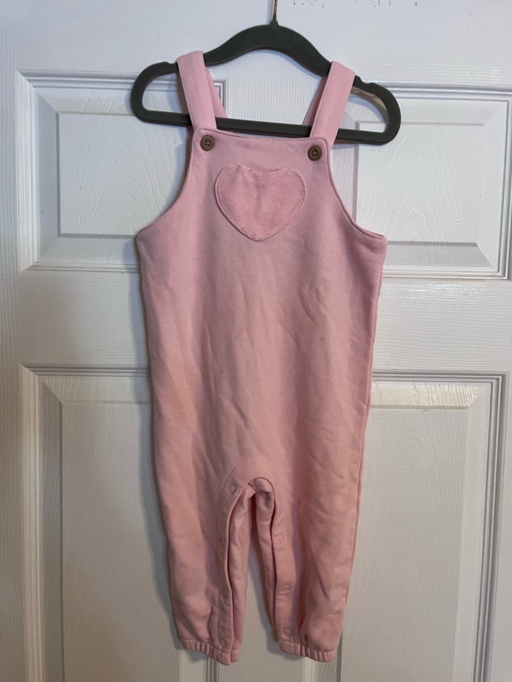 First Impressions Pink Heart Overalls